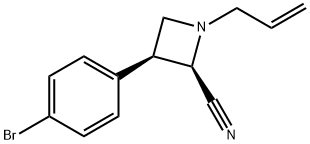 (2R,3S)-1-allyl-3-(4-bromophenyl)azetidine-2-carbonitrile Structure