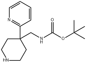 TERT-ブチル [4-(ピリジン-2-イル)ピペリジン-4-イル]メチルカルバメート 化学構造式