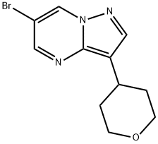 6-Bromo-3-(tetrahydro-2H-pyran-4-yl)pyrazolo[1,5-a]pyrimidine Struktur