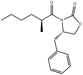 (4S)-4-benzyl-3-[(2S)-2-methylhexanoyl]-1,3-oxazolidin-2-one,177607-70-4,结构式
