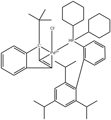 Chloro(1-t-butylindenyl)[2-(dicyclohexylphosphino)-2',4',6'-tri-i-propyl-1,1'-biphenyl]palladium(II)|CHLORO(1-T-BUTYLINDENYL)[2-(DICYCLOHEXYLPHOSPHINO)-2',4',6'-TRI-I-PROPYL-1,1'-BIPHENYL]PALLADIUM(II)