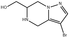Pyrazolo[1,5-a]pyrazine-6-methanol, 3-bromo-4,5,6,7-tetrahydro- Struktur