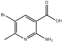 2-Amino-5-bromo-6-methyl-nicotinic acid Structure