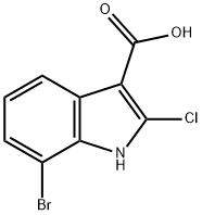 7-bromo-2-chloro-1H-indole-3-carboxylic acid Struktur