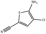 5-氨基-4-氯噻吩-2-碳腈 结构式