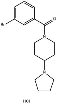 (3-bromophenyl)-(4-pyrrolidin-1-ylpiperidin-1-yl)methanone:hydrochloride Structure