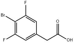 4-bromo-3,5-difluorophenylacetic acid Structure
