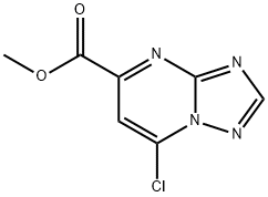 methyl 7-chloro-[1,2,4]triazolo[1,5-a]pyrimidine-5-carboxylate Struktur
