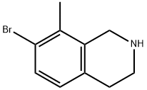 7-bromo-8-methyl-1,2,3,4-tetrahydroisoquinoline,1784607-39-1,结构式