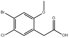 4-bromo-5-chloro-2-methoxyphenylacetic acid,1785152-42-2,结构式