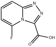 5-フルオロ-[1,2,4]トリアゾロ[4,3-A]ピリジン-3-カルボン酸 化学構造式