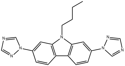 9H咔唑,9-丁基-2,7-二(1H-1,2,4-三唑-1-基) 结构式