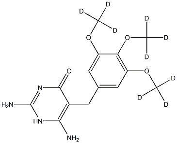 2,6-diamino-5-[[3,4,5-tris(trideuteriomethoxy)phenyl]methyl]-1H-pyrimidin-4-one, 1794752-40-1, 结构式