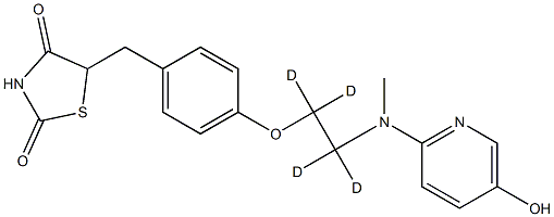 5-[[4-[1,1,2,2-tetradeuterio-2-[(5-hydroxypyridin-2-yl)-methylamino]ethoxy]phenyl]methyl]-1,3-thiazolidine-2,4-dione Structure