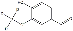 4-hydroxy-3-(trideuteriomethoxy)benzaldehyde Struktur