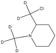 2-[chloro(dideuterio)methyl]-1-(trideuteriomethyl)piperidine Struktur