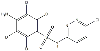 スルファクロルピリダジン-D4 化学構造式