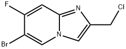 6-Bromo-2-chloromethyl-7-fluoro-imidazo[1,2-a]pyridine Struktur