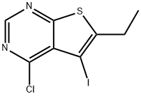 4-氯-6-乙基-5-碘噻吩并[2,3-D]嘧啶, 1799610-93-7, 结构式