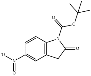 5-硝基-2-氧代吲哚啉-1-羧酸叔丁酯, 1799838-87-1, 结构式
