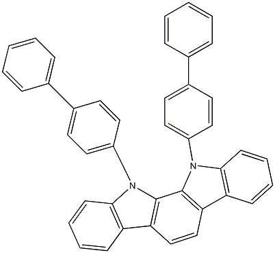 11,12-Di([1,1'-biphenyl]-4-yl)-11,12-dihydroindolo[2,3-a]carbazole,1800386-92-8,结构式