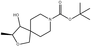 (3S)-tert-butyl 4-hydroxy-3-methyl-2-oxa-8-azaspiro[4.5]decane-8-carboxylate Structure