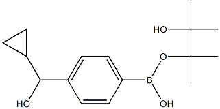 (4-(CYCLOPROPYL(HYDROXY)METHYL)PHENYL)BORONIC ACID PINACOL ESTER Structure