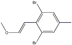 (E)-1,3-DIBROMO-2-(2-METHOXYVINYL)-5-METHYLBENZENE 结构式