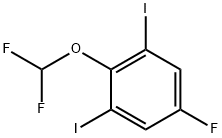 2-(difluoromethoxy)-1,3-diiodobenzene Struktur