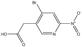 2-(4-溴-6-硝基吡啶-3-基)乙酸 结构式