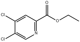 4,5-Dichloro-pyridine-2-carboxylic acid ethyl ester 化学構造式