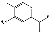 2-(二氟甲基)-5-氟吡啶-4-胺,1806762-07-1,结构式