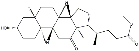 methyl (4R)-4-[(3S,5R,8R,9S,10S,13R,14S,17R)-3-hydroxy-10,13-dimethyl-12-oxo-1,2,3,4,5,6,7,8,9,11,14,15,16,17-tetradecahydrocyclopenta[a]phenanthren-17-yl]pentanoate Structure