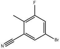 5-BROMO-3-FLUORO-2-METHYLBENZONITIRLE, 1807117-78-7, 结构式