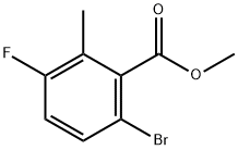 6-溴-3-氟-2-甲基苯甲酸甲酯, 1807191-86-1, 结构式