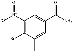 4-Bromo-3-methyl-5-nitro-benzamide Structure