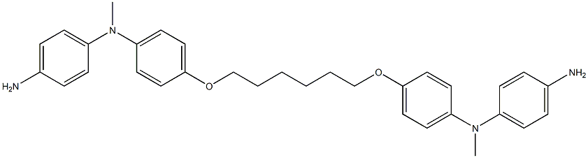 Hexane-1,6-diol-bis[4-(4-amino,N-methyl-phenylamino)phenyl]ether Struktur