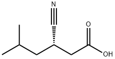Hexanoic acid, 3-cyano-5-methyl-, (3S)- Struktur