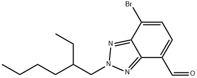 7-BROMO-2-(2-ETHYLHEXYL)-2H-BENZO[D][1,2,3]TRIAZOLE-4-CARBALDEHYDE, 1818307-62-8, 结构式