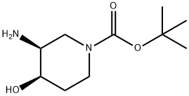 (3S,4R)-3-氨基-4-羟基哌啶-1-羧酸叔丁酯, 1820579-78-9, 结构式