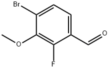 4-Bromo-2-fluoro-3-methoxybenzaldehyde, 1820614-17-2, 结构式