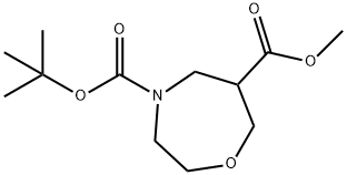 N-BOC-1,4-高吗啉-6-羧酸甲酯 结构式