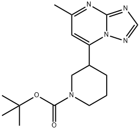 tert-butyl 3-(5-methyl-[1,2,4]triazolo[1,5-a]pyrimidin-7-yl)piperidine-1-carboxylate Structure
