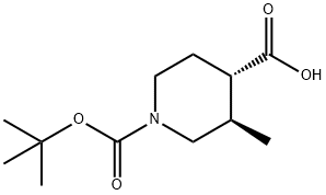 1,4-Piperidinedicarboxylic acid, 3-methyl-, 1-(1,1-dimethylethyl) ester, (3R,4S)-
