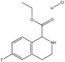 6-氟-1,2,3,4-四氢异喹啉-1-羧酸乙酯盐酸盐, 1822454-85-2, 结构式
