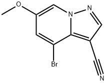 4-Bromo-6-methoxypyrazolo[1,5-a]pyridine-3-carbonitrile Struktur