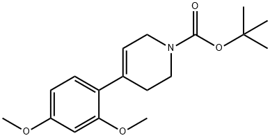 1(2H)-Pyridinecarboxylic acid, 4-(2,4-dimethoxyphenyl)-3,6-dihydro-, 1,1-dimethylethyl ester Struktur