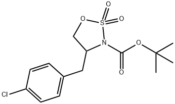 tert-butyl 4-(4-chlorobenzyl)-1,2,3-oxathiazolidine-3-carboxylate 2,2-dioxide Structure