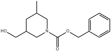 Benzyl 3-(hydroxymethyl)-5-methylpiperidine-1-carboxylate Struktur