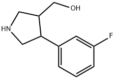 (4-(3-氟苯基)吡咯烷-3-基)甲醇,1824127-39-0,结构式